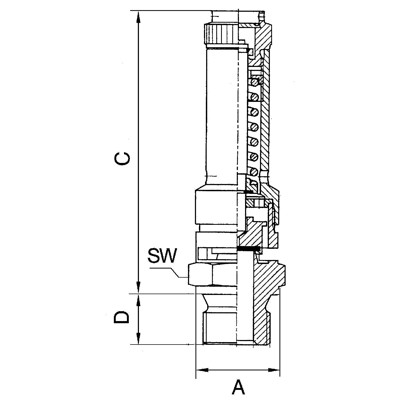 Produktbild von RIEGLER® - Sicherheitsventil DN 8, Messing, G 1/2", Ansprechdruck 11,5 bar