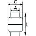 Produktbild von RIEGLER® - Rückschlagventil, leichte Bauweise, Edelstahl 1.4301, G 3/8", 0,03 b