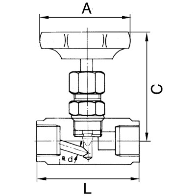 Produktbild von RIEGLER® - Nadelventil, Edelstahl 1.4571, G 3/4", DN 10, PN max. 400 bar