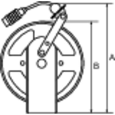 Produktbild von RIEGLER® - Schlauchaufroller, Druckluft/Wasser, PU-Schlauch ø 16x11, Länge 15 m