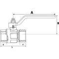 Produktbild von RIEGLER® - Kugelhahn Standardausführung, Handhebel, IG/IG, Messing vernickelt, 