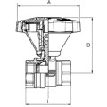 Produktbild von RIEGLER® - Kugelhahn, Feineinstellung, Messing vernickelt/blank, Rp 3/4"