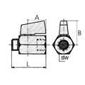 Produktbild von RIEGLER® - Mini-Kugelhahn, glatte Oberfläche, Messing vernickelt, G 3/8" I/A, D