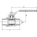 Produktbild von RIEGLER® - Edelstahlkugelhahn, 2-teilig, Baulänge nach DIN 3202-M3, G 3/8"