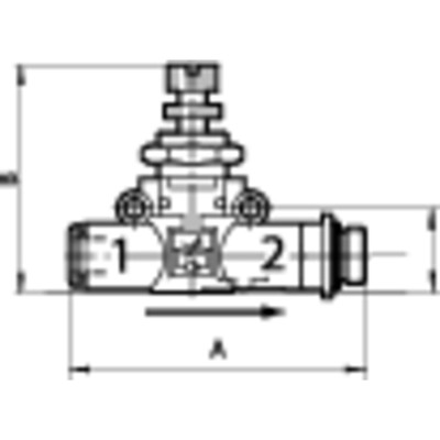 Produktbild von RIEGLER® - Drosselrückschlagventil einseitig, Schlauch-Gewinde, G 1/8", Schlauc