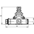 Produktbild von RIEGLER® - Drosselventil beidseitig, Gewinde-Schlauch, G 1/8", Schlauch-Ø 4