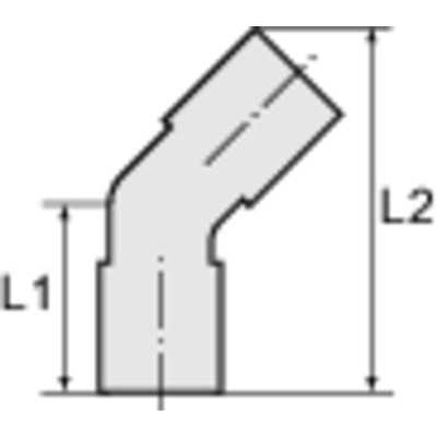 Produktbild von RIEGLER® - Steckverschraubung 45° »Blaue Serie«, drehbar, R 1/2" A, Ø 8mm