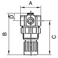 Produktbild von RIEGLER® - Druckregler für Wasser, inkl. Manometer, G 1/4", 0,5-10 bar, PE max.