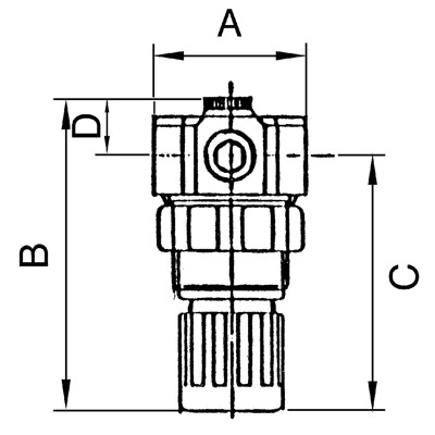 Produktbild von RIEGLER® - Druckregler für Wasser, inkl. Manometer, G 1/4", 0,5-10 bar, PE max.