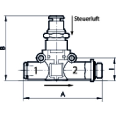 Produktbild von RIEGLER® - Pneumatisch entsperrbares Rückschlagventil Schlauch-Gewinde, G 1/4",