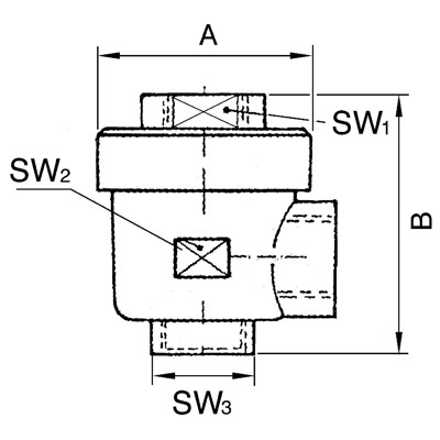 Produktbild von RIEGLER® - Schnellentlüftungsventil, G 1/4", SW1 19, SW2 19, SW3 19