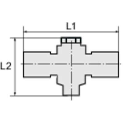 Produktbild von RIEGLER® - T-Steckverschraubung »Blaue Serie«, drehbar, G 3/8" außen, Ø 10mm