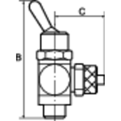 Produktbild von RIEGLER® - 3/2-Wege-Kipphebelventil, G 1/8" A, Steckverbindung Schlauch 6