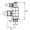 Produktbild von RIEGLER® - Stoppventil pneumatisch betätigt, G 1/4", G 1/4" I, G 1/8" I