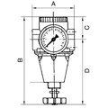 Produktbild von RIEGLER® - Konstant-Druckregler inkl. Manometer, BG 1, G 3/8", 0,5 - 10 bar