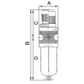 Produktbild von RIEGLER® - Filterregler »multifix«, PC-Behälter, BG 5, G 1", 0,5 - 16 bar, HA