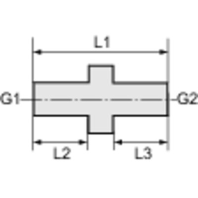 Produktbild von RIEGLER® - Doppelgewindenippel, G 1/8" A, G 3/8" A, SW 19, Messing