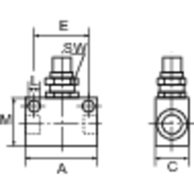 Produktbild von RIEGLER® - Drosselventil, Blockform, Edelstahl 1.4404, G 1/8", PN max. 10 bar