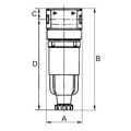 Produktbild von RIEGLER® - Filter »multifix-mini«, mit PC-Behälter, 5 µm, BG 0, G 1/8"