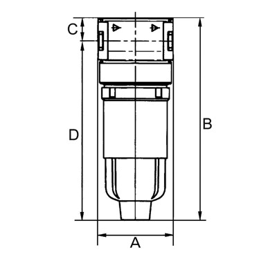 Produktbild von RIEGLER® - Aktivkohlefilter »multifix-mini«, mit PC-Behälter, BG 0, G 1/8"