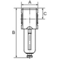 Produktbild von RIEGLER® - Mikrofilter »FUTURA«, PC-Behälter, Schutzkorb, BG 2, G 3/8", HA