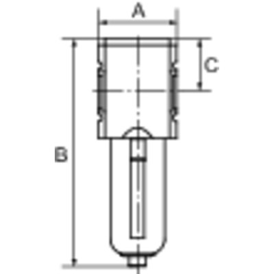 Produktbild von RIEGLER® - Aktivkohlefilter »FUTURA«, PC-Behälter u. Schutzkorb, BG 1, G 3/8"