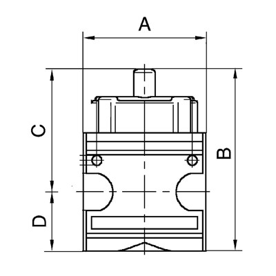 Produktbild von RIEGLER® - Kugelhahn 3/2-Wege »multifix«, abschließbar, BG 4, G 1"