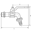 Produktbild von RIEGLER® - Kugelauslaufhahn, Messing vernickelt, G 3/4" A, DN 20