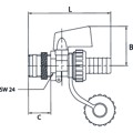 Produktbild von RIEGLER® - KFE-Kugelhahn, Messing vernickelt, G 1/2", Tülle LW 13