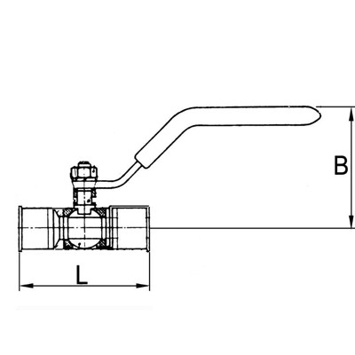 Produktbild von RIEGLER® - Kugelhahn, Messing, »sharkbite«, für Rohr-ø 54mm