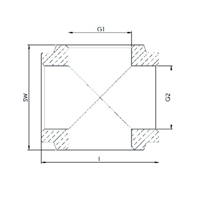 Produktbild von RIEGLER® - Kreuzverteiler, G 1/8", SW 16, Messing