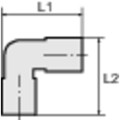 Produktbild von RIEGLER® - Winkelverbinder POM, für Schlauch-Außen-Ø 28mm