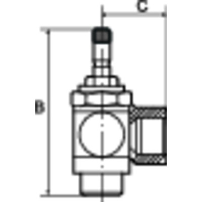 Produktbild von RIEGLER® - Drosselrückschlagventil, Zuluftdrossel Gewindeanschluss G 1/8" I, G 