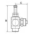 Produktbild von RIEGLER® - Drosselrückschlagventil, Abluftdrossel Schnellverschraubung M5, Schl