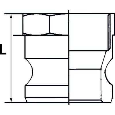 Produktbild von RIEGLER - Kamlok-Schnellkupplungsstecker mit IG, Typ A, Edelstahl 1.4401, G 3"