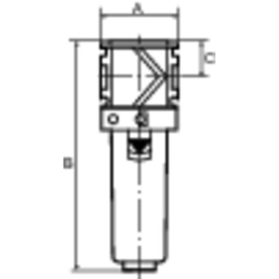 Produktbild von RIEGLER® - Aktivkohlefilter »variobloc«, Metallbehälter, Sichtrohr, BG 1, G 3/8