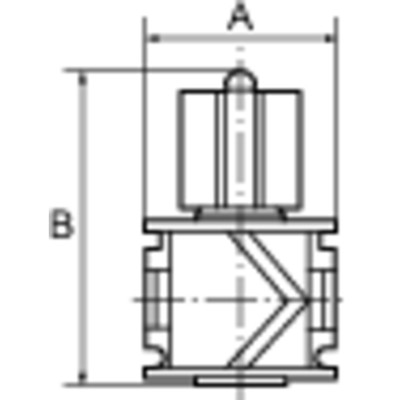 Produktbild von RIEGLER® - Kugelhahn 3/2-Wege »variobloc«, abschließbar, BG 2, G 3/4"