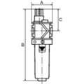 Produktbild von RIEGLER® - Nebelöler »variobloc« mit PC-Behälter und Schutzkorb, BG 1, G 1/4"