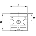 Produktbild von RIEGLER® - Verteiler »multifix«, breite Ausführung, BG 1, G 3/8", 4 Abgänge