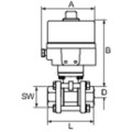 Produktbild von RIEGLER® - 2-Wege-Edelstahlkugelhahn, elektrischer Stellantrieb, 24 V DC, Rp 1/