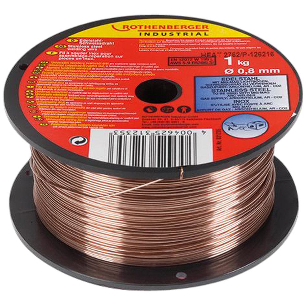 ROTHENBERGER Edelstahl Schweißdraht ø0,8mm, 1kg Produktbild img1 L