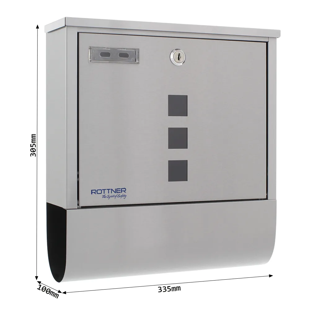 Rottner Briefkasten Costa Inox Produktbild img4 L