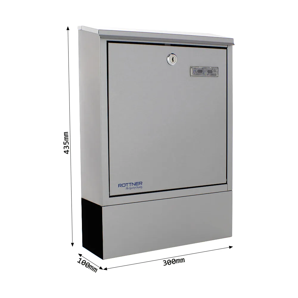 Rottner Briefkasten Libro Inox Produktbild img4 L