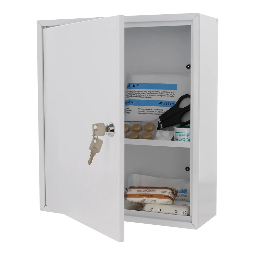 Rottner Medikamentenschrank MK1 Zylinderschloss weiß Produktbild img3 L