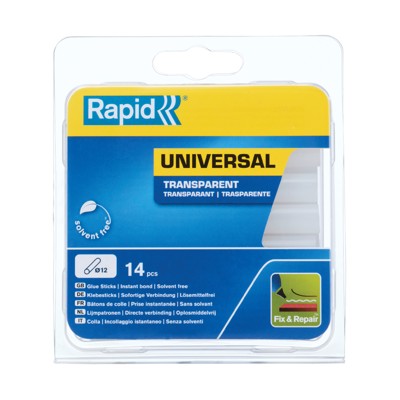 Produktbild von Rapid® - Klebesticks universal transparent ø12 x 94mm 14er Pack 40107356