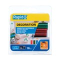 Produktbild von Rapid® - Klebesticks Glitzer (rot, grün, blau) ø9 oval x 94mm 14er Pack, 401084