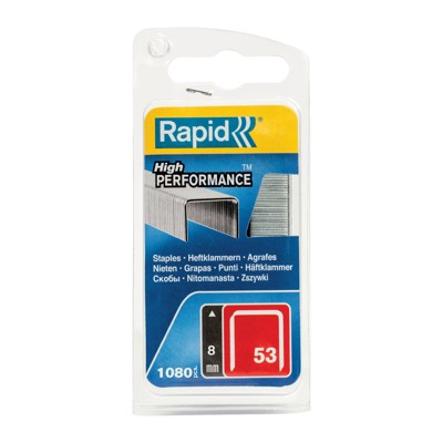 Produktbild von Rapid® - Klammern 53/ 8mm Stahl (verzinkt) 1.080er Pack, 40109503