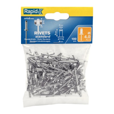 Produktbild von Rapid® - Blindnieten Standard ø4 x 8mm 100er Pack, 5000378