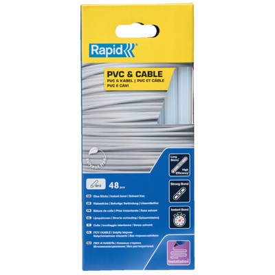 Produktbild von Rapid® - Klebesticks PVC/Kabel ø12 x 190mm 48er Pack, 5001413