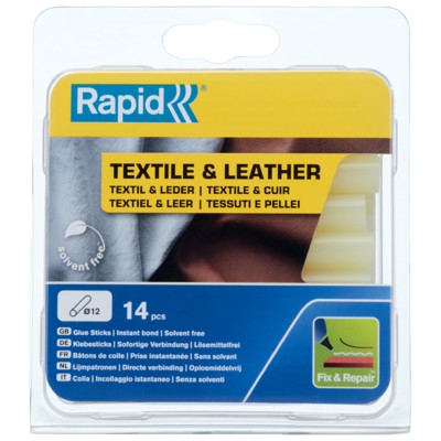 Produktbild von Rapid® - Klebesticks Textil & Leder Klebesticks ø12 x 94mm 14er Pack, 5001416